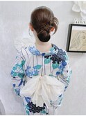 花火大会 お祭り 浴衣着付けヘアセット  タイトアップスタイル