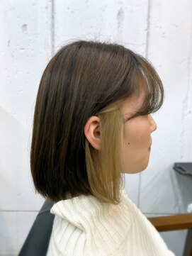 ルレーヴ 船越店(Le reve) インナーカラー/ミルクティーベージュ/イヤリングカラー/浜松