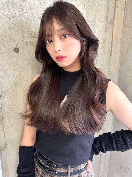ロンドローズ 名古屋(Lond damaskRose) ブリーチ 学割 オリーブベージュ レイヤーカット リタッチ66＊