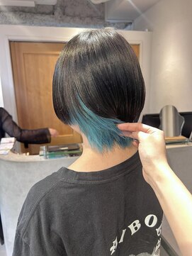 テトラ バイ ネオリーブ 横浜西口店(tetra by neolive) ＊ターコイズブルーインナーカラー＊[横浜/横浜駅]