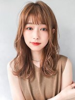 似合わせカット薄めバング美髪ナチュラルカール#294f0302