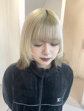 ミーム 原宿 表参道(meme) ◎ブロンドハイトーンカラーデザインカラーアンブレラカラー金髪