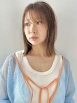 ミィ 浦和(mee) 透明感カラー ボブ 前髪 ショート カラー ブリーチ&ダブルカラー