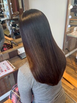 ダブル(W) 艶髪/ストレート/セミロング/髪質改善