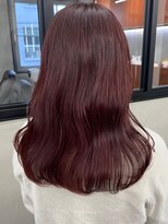 ニコ トウキョウ 渋谷(nico TOKYO)&nbsp;ダブルカラーチェリーレッドラベンダーパープル韓国レイヤーボブ