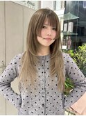 【D'na×古屋】レイヤーカット×くすみベージュ