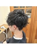 波巻きパーマスパイラルマッシュスタイル