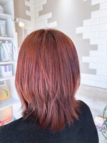 ヘアーズファイン(hair's fine)&nbsp;20代30代◎ウルフカット×透明感ピンクカラーで小顔レイヤー