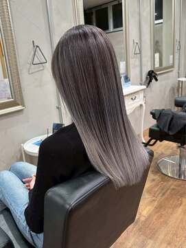 ヘアプレイスソル (HAIR PLACE SoL) バレイヤージュ/グレージュカラー/ストレートヘア