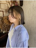 インナーカラー＊切りっぱなしボブ