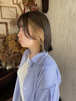 コルバス(Corvus) インナーカラー*切りっぱなしボブ