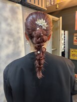 アイコン 博多(ICON.) 編みおろしポニー/ヘアアレンジ/お呼ばれヘア
