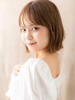 カバーヘアアンドスパ ブリス 浦和(COVER HAIR&SPA bliss) ブリーチなしミルクティーベージュ外ハネショートボブ20代30代X