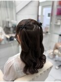 ライブ前にハーフツインヘアアレンジ