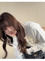サン(SAN) ユル巻きロング/ツヤ感ベージュブラウン