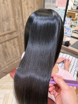 キュート Cuteの写真/髪ドラストレートでお悩み解決！今までにないツヤと柔らかさを叶える髪質改善ストレート◎