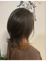 グリー ヘアープロデュース(Gree hair produce)&nbsp;【Gree小川真由美】インナーカラー*オレンジカラー*ウルフカット