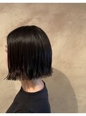 小顔みえ切りっぱなしボブ
