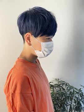 トレス(TRESS) ブルーカラー ハイトーンカラー メンズマッシュ