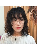 アクセヘアー 町田(acce hair)&nbsp;ミディアムレイヤーのウェーブパーマ