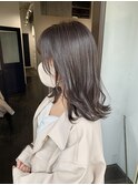 エギョモリ刈り上げボブこなれヘアーバニラベージュカシスレッド