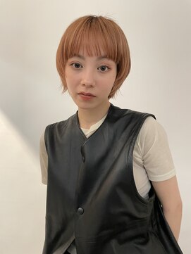 マイル 渋谷(mile) マッシュショート/ベージュカラー/オレンジベージュ