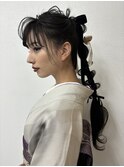 和装　リボンポニー