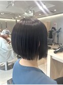 【巖本】縮毛矯正丸みショートボブ地毛風縮毛矯正ストーレート 