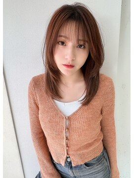 オーロ 武庫之荘店(ORO) 薄め前髪のレイヤーミディアム/美髪/レイヤーカット