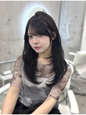 ワンカールレイヤーカット/顔まわりカット/韓国ヘア