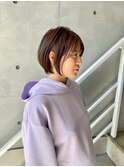 ショートボブ/ショート/透明感カラー