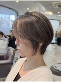 ショートボブ×ハイライトカラー