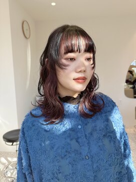 オン キャナルシティ博多前店(on) 【哉汰】デザインカラー/ボルドーカラー/ミディアム20代