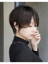 カライングドゥ(ing deux)&nbsp;大人可愛い20代30代40代黒髪前下がりショートボブ丸みショート◎