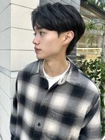 ナナローネス 渋谷(nana loness)&nbsp;センターパート 毛流れパーマ メンズマッシュ メンズパーマ