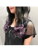 グレー×パープルグラデーション