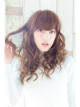 ヘアーズ ロッソ テラス(hair's ROSSO TERRACE) 【鶴見】厚めバング 無造作 カール セミディ☆[30代40代50代]