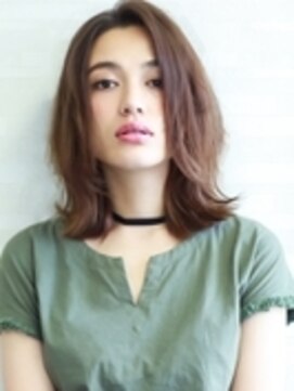 モードケイズ 相模大野店(MODEK's) センターパートクラシカルヘア×ワンレン外ハネロブ