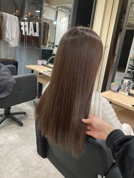 ラフ 難波店(LAFF) #黒髪#ボブルフ#ネビージュ#小顔#ワンレン