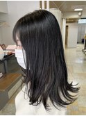 黒髪でも透明感カラー(^^)