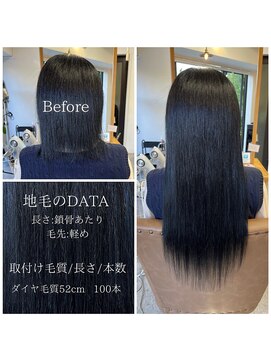 フツーロ 栄(FUTURO) 黒髪 エクステ プルエクステ