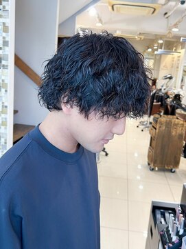 テトラ バイ ネオリーブ 横浜西口店(tetra by neolive) メンズマッシュウルフ 無造作パーマ☆横浜