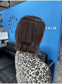 切りっぱなし外ハネイヤリングカラー