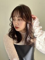 エムスラッシュ アヴェダ 自由が丘(M.SLASH AVEDA)&nbsp;波巻/シースルーバング/ゆるふわロング/大人かわいい/抜け感