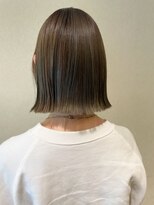 スーパーカット 元町店(SUPER CUT)&nbsp;切りっぱなしボブ　髪質改善　オリーブベージュ