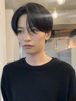 センターパートカルマパーマワンカールパーマ韓国ヘアガイルヘア