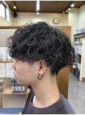 波巻きパーマ