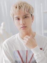 モッズヘア 上尾西口店(mod's hair) ブリーチデザイン波打ちパーマ金髪マッシュa上尾10代20代30代