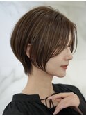 表参道白髪ぼかし髪質改善カラーウルフショートボブ40代50代60代