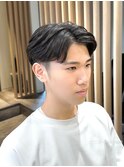 Haleビジネス刈り上げショートセンターパートニュアンスパーマ